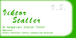 viktor staller business card